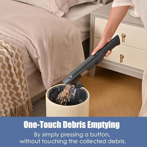 Image of Handheld Vacuum Cordless, Super Lightweight 1.4lb with Powerful Suction, Charging Dock, Single Touch Empty and Detachable Dust Cup, Portable Mini Car Vac for Home Pet Car