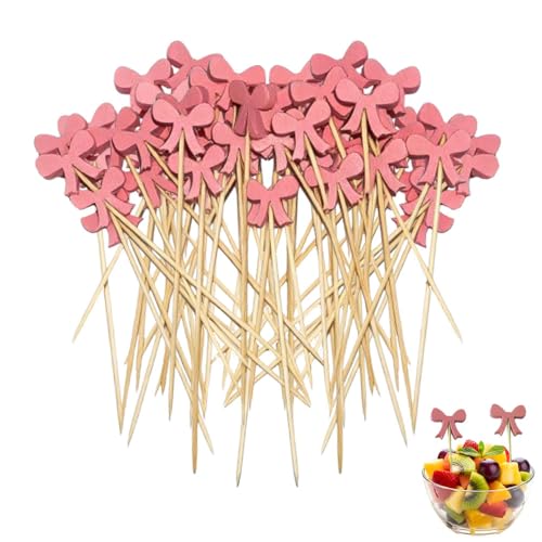 Lxtness 100 Stück Cocktailspieße Spiesse für Snacks Set 12cm Cocktail Sticks Obstspieße Cocktail Zubehör Spieße Fingerfood für Barbecue Geburtstag Hochzeit Party