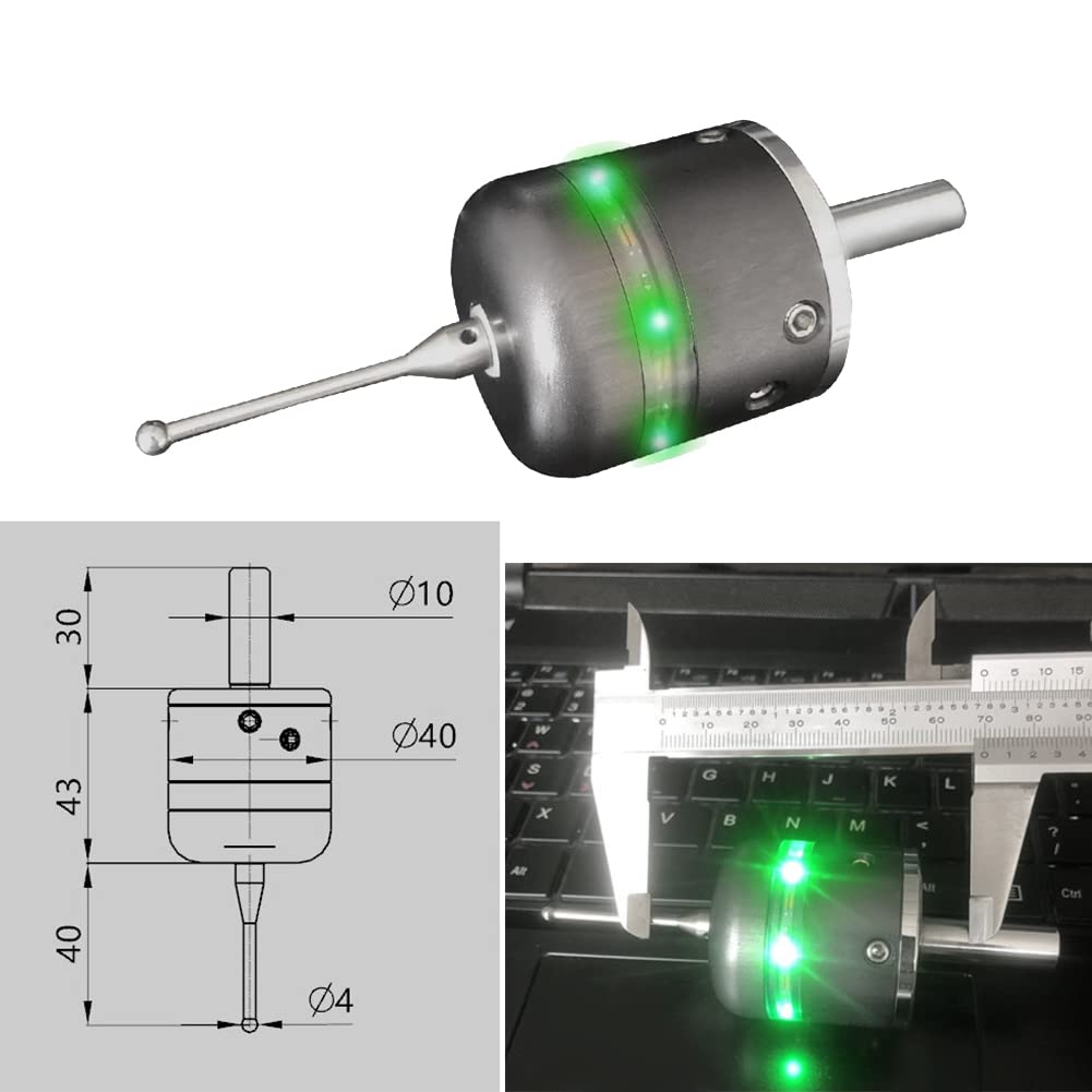 V5 V6 CNC 40Mm 3D Touch Probe Edge Finder per Trovare Sonda CNC Ufficio Centrale Formach3 e Grbl Grigio-Rosso