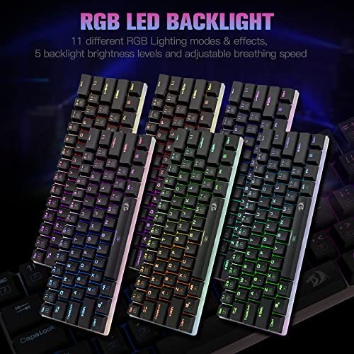 Image of Redragon K605 Alien Giant Mechanical Gaming Keyboard, Super Big 61 Keys & Outemu Blue Switch, RGB LED Backlit Ergonomic Wired Type-C Full Key Conflict Free Anti-Ghosting NKRO Keyboard