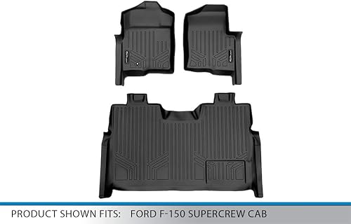 Miniatura 5 de MAXLINER - Juego de alfombrillas de suelo de ajuste personalizado de 2 filas compatibles con Ford F-150 2009-2010