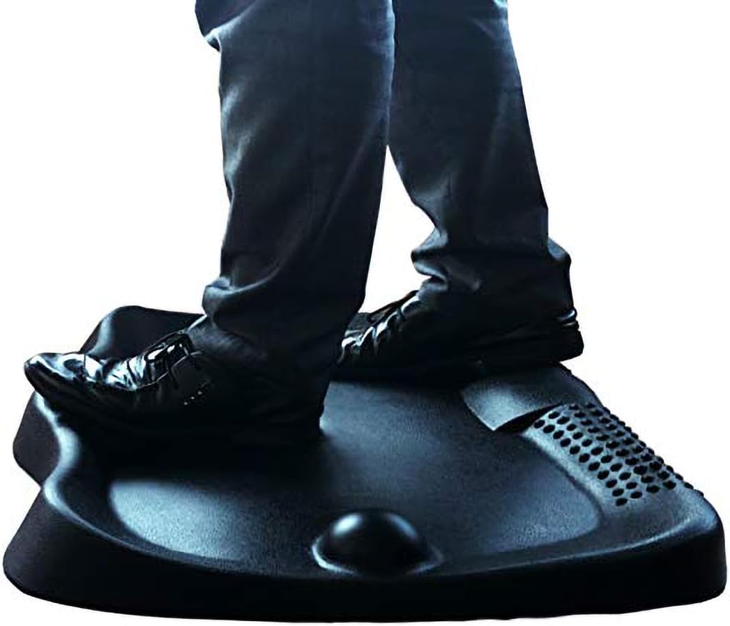 Art3d Standing Desk Anti-Fatigue Mat,Not Flat Comfort Mat with Foot Massage for Standing Workstation,26.7 x 23 Inch, Black