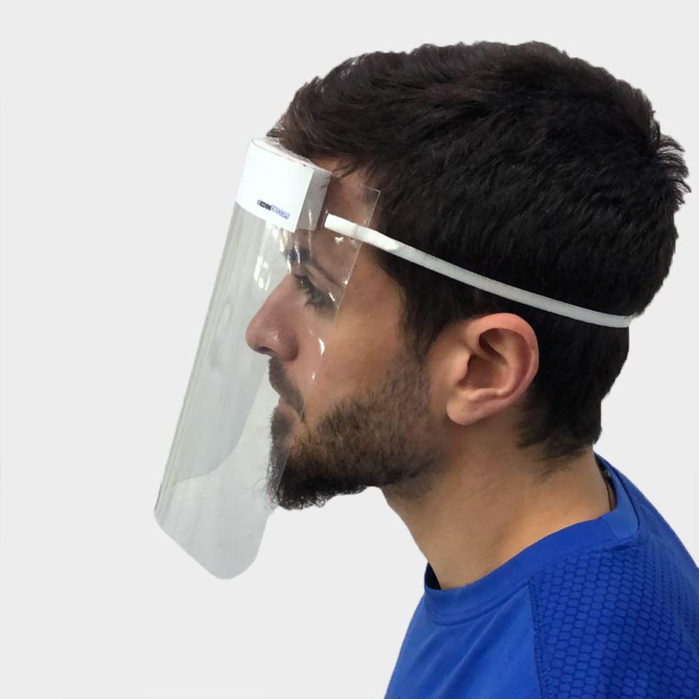 Pack de 10 Uds. | Pantalla de protección Facial Transparente | Visera protección máscara Facial | Medida 23 x 26 cm | Protección antisalpicaduras