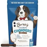 Bernie's Charming Chompers - Daily Dental Chews for Dogs 15-25 Lbs. - 30 Count - Cleans Teeth, Freshens Breath, + Boosts Oral-Gut Microbiome. Easy to Digest, Supports Healthy Digestion Naturally