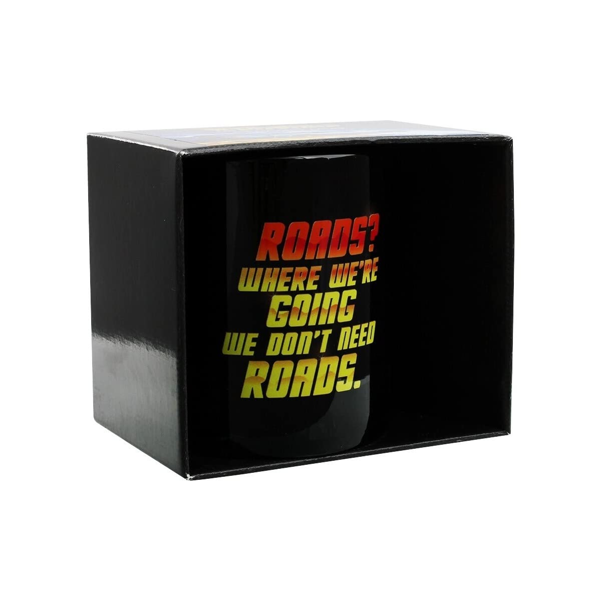 Pyramid International Back to The Future (We Don't Need Roads) Black Mug - 10Oz / 315Ml Ceramic Mug - One Size