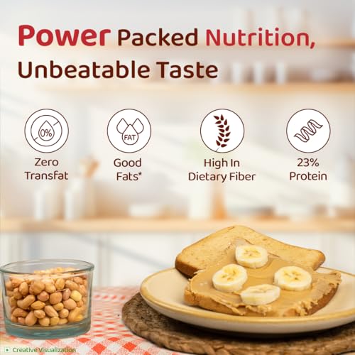 Image of Sundrop Peanut Butter with Honey | Creamy | 900 grams | With 23% Protein | 7.1% Dietary Fibre | No Preservatives | Premium Roasted Peanuts | Great Value per Gram of Protein (Pack of 3)