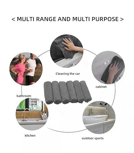 Grey 3 Pack Microfiber Cleaning Towel - Superior Cleaning Power For A Spotless Home, Cars And Electronics - Lint-Free & Scratch-Free Surfaces - Washable & Reusable #TOP4