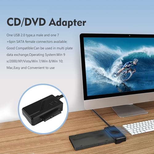 Cable adaptador USB 2.0 a Mini Sata II 13 pines negro miniatura 5