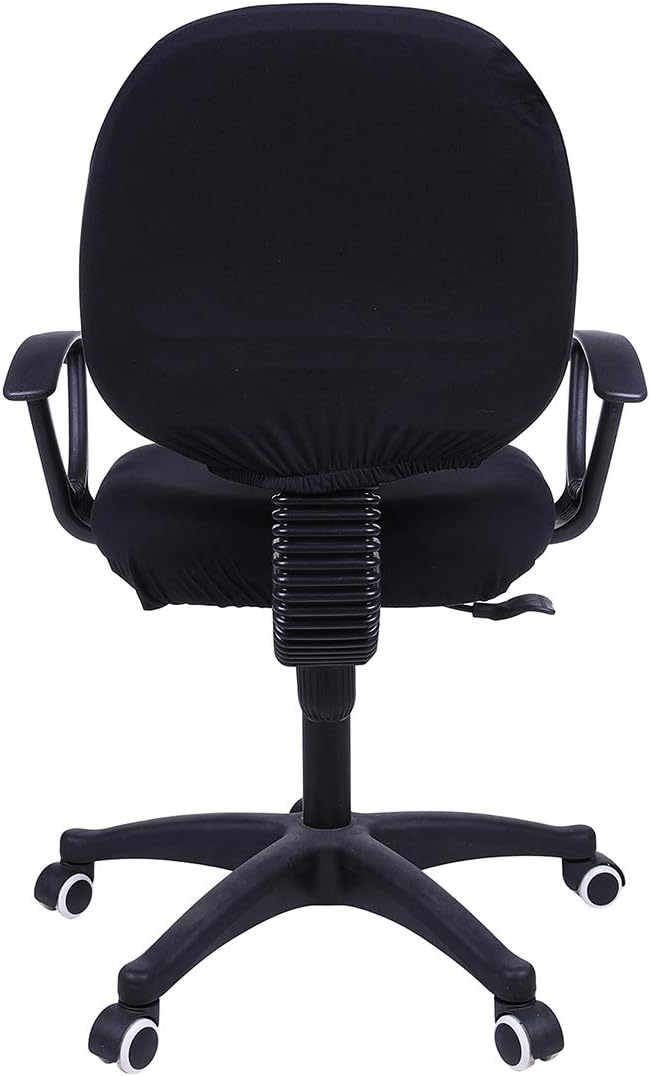 Flаѕh Dеаlѕ - 80% оƒƒ Smiry Stretch Print Computer Office Chair Cover, Removable Washable Universal Desk Rotating Chair Slipcover, Black