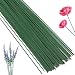 100 Pcs Floral Stems Wire for Paper Flower,14 Inch 2 Gauge Dark Green Floral Stem Wire,Crafting Floral Stem for Flower Arrangements DIY,Bouquet Stem Wrapping and Crafts