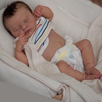 RXDOLL 20in Real Looking Reborn Baby Dolls Silicone Full Vinyl Body Girl Anatomically Correct Baby Doll Realistic Newborn Baby Dolls Sleeping Baby Girl Waterproof Toy for Age 3+