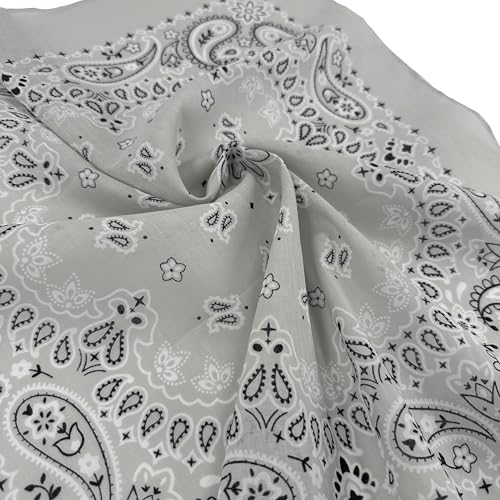 Image of Single Pack Bandanas 60s Premium Cotton Soft Thin Handfeel Large Handkerchief for Men and Women