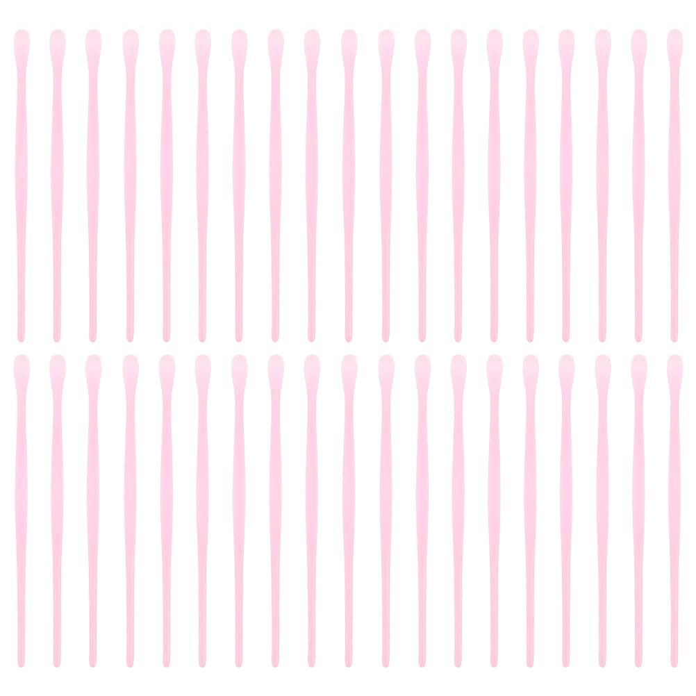 Healifty 80Pcs Wax Cleaner Plastic Disposable Pick Cleaning Spoon Wax Remover Tools