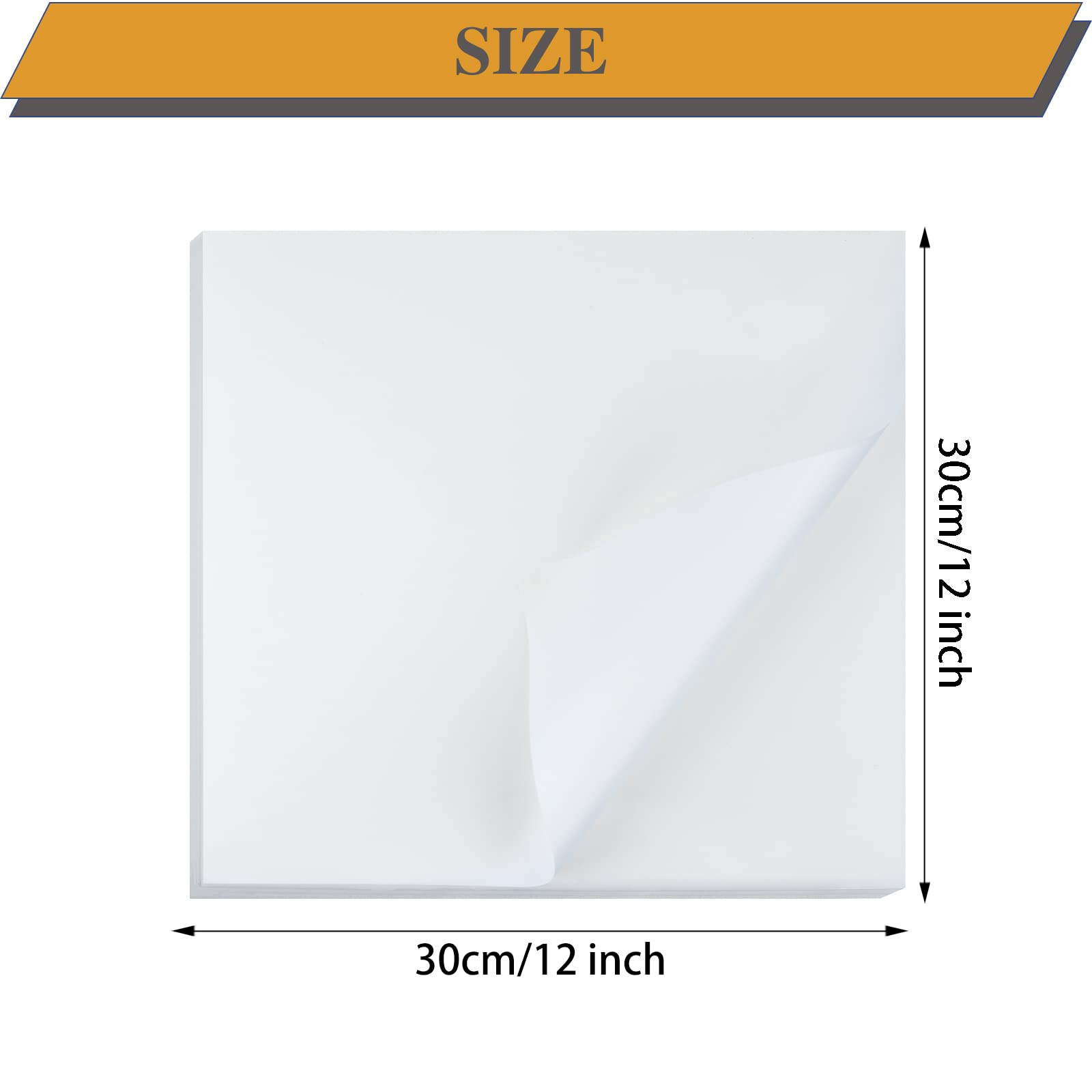 NACHLYNN 110 Pieces White Butcher Paper 12 x 12 inch Square Meat Sheet Paper Precut Butcher Paper No Wax Butcher Paper Disposable Butcher Paper Sheets for Wrapping Meat Sublimation Heat Press (110) - Image 2