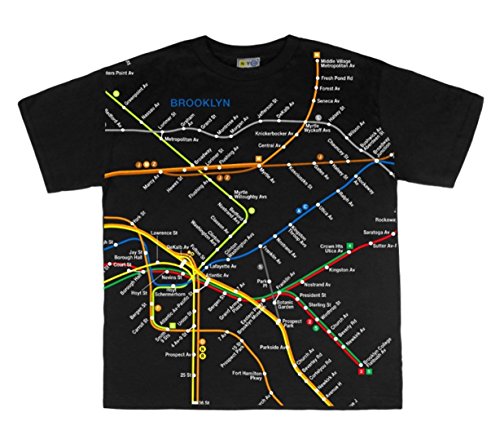 NYC Subway Line Toddlers Brooklyn Map Tees
