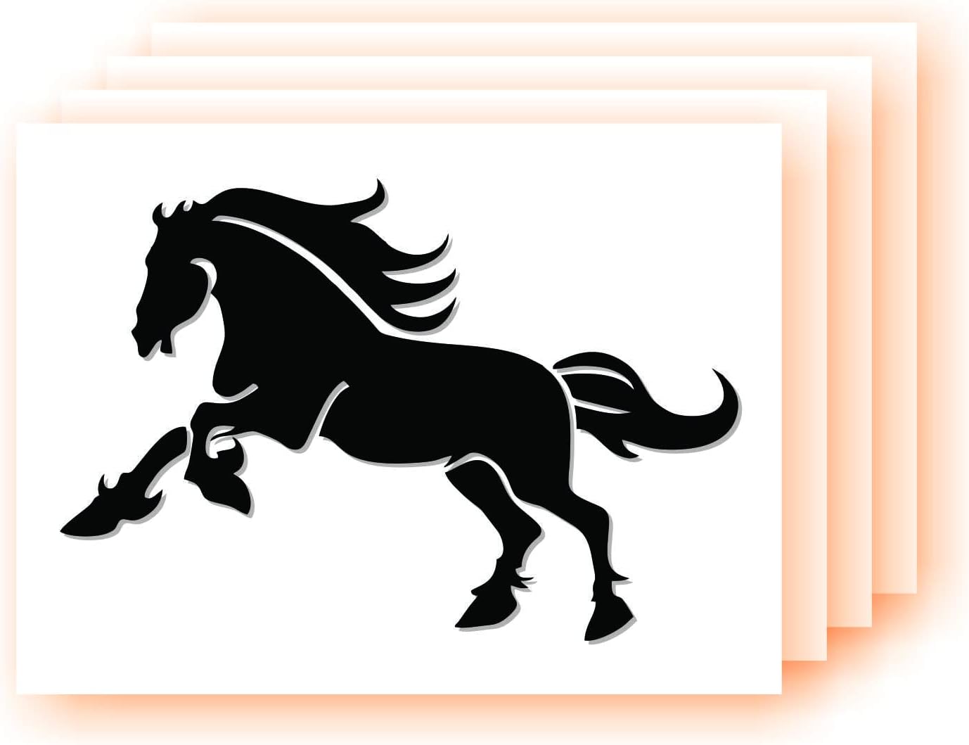 Black Stallion Vinyl XS-SMALL Car Decal, Wall Art, Sticker, Window Decal, Pony, Horse, Gallop, Rodeo, Cowboy