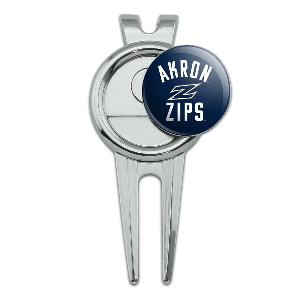 GRAPHICS & MORE University of Akron Zips Logo Golf Divot Repair Tool and Ball Marker