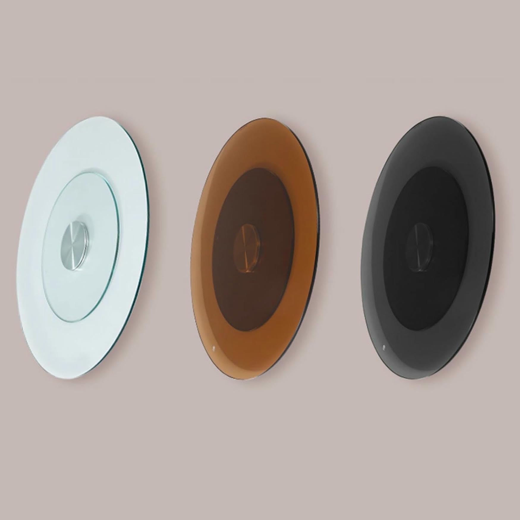 Plateau Susan paresseux en verre tournant rond Nero Ø 110cm pour plaque de service table