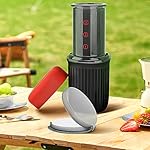 Coffee Filter Holder with Lid for Travel Replacement Part Compatible with Aeropress Original & Go Espresso Maker with Pack of 50 Count 64mm Paper Filters - Image 6