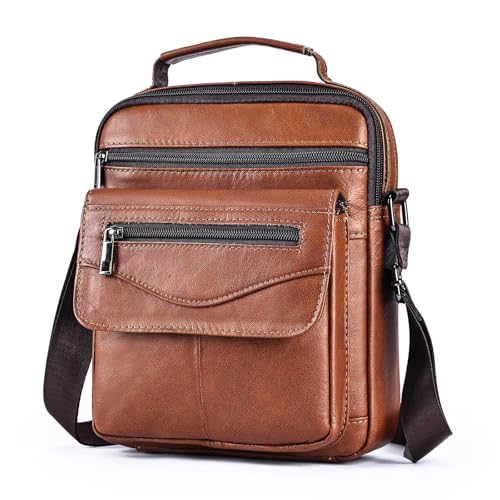 NIUCUNZH Genuine leather man purse mens crossbody sling bag small messenger shoulder Satchel