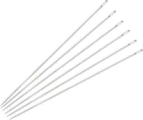 Miniatura 6 de uxcell 60 agujas de abalorios finas, finas, largas, rectas para bordar, de acero inoxidable, 1.57 pulgadas