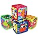 teytoy Baby Toy Soft Rattle Baby Blocks My First Active Education Toys Infant Travel toys Foam Grab and Stack Building Blocks Toy with Safety Mirror and Silicone Teether BPA-free for 0-36 Months