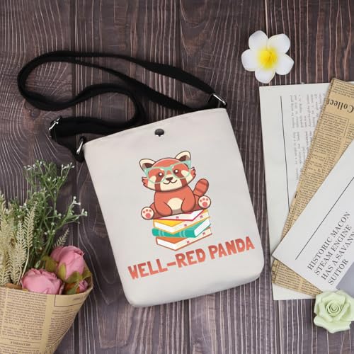 Bolso Tote con diseño de panda rojo miniatura 3