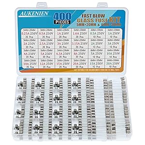 Aukenien Fusible 400 Stück Glasrohrsicherungsset
