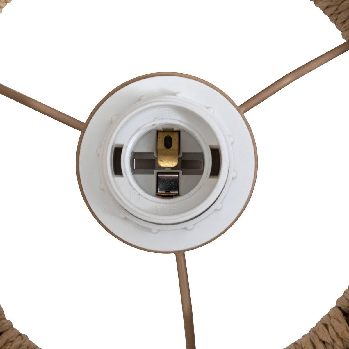 Atmosphera - Suspension Ozan Beige en Papier Tressé, Ø 54,5 cm, Hauteur Réglable - Lampe de Plafond pour Salon, Chambre, Style Bohème