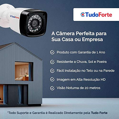 Kit 04 Câmeras de Segurança Hd 720p Hb Tech + Dvr Intelbras Multi Hd + Acessórios
