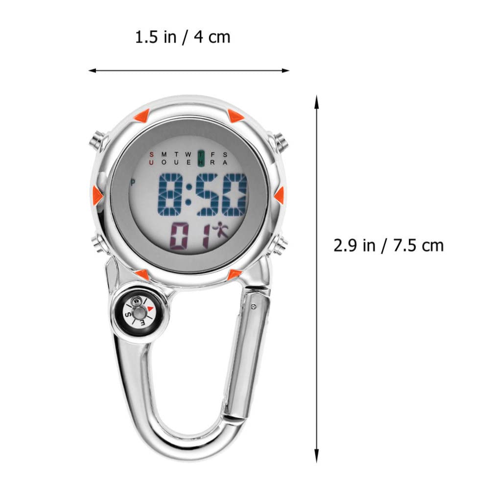 Hemobllo Leuchtende Clip Uhr aus Metall für Outdoor Abenteuer, 2 Stück
