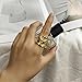 Pneswzy Gold Chunky Ring, Thumb Rings for Women, Adjustable Ring for Statement Jewelry, Fashion Rings for Women