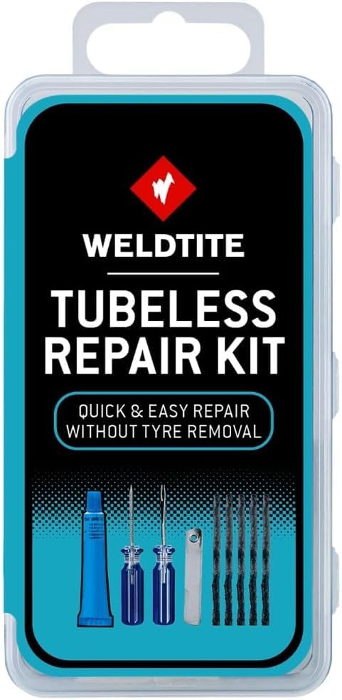tubeless repair kit rennrad WELDTITE Tubeless-Fahrradreifen-Reparaturset mit Schnellreparatur-Werkzeug Size:XS / S - 38cm - ( Riders 5'1