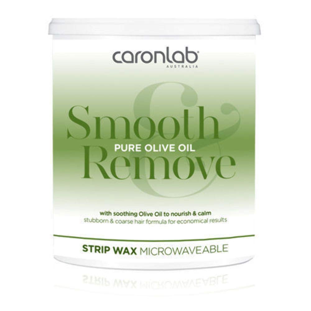 Caronlab Smooth & Remove Pure Olive Oil Strip Wax 27 fl oz – Natural Formula for Professional Use
