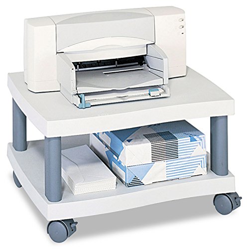 Safco 1861Gr Wave Design Printer Stand Two-Shelf 20W X 17-1/2D X 11-1/2H Charcoal Gray #TOP2