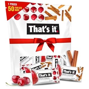 That’s it. Fun Size Fruit Bars Variety Pack (50 Pieces, 10g Each), Non-GMO, Kosher, Gluten Free, Breakfast Snacks, Allergy Friendly (Cherry-Cinnamon)