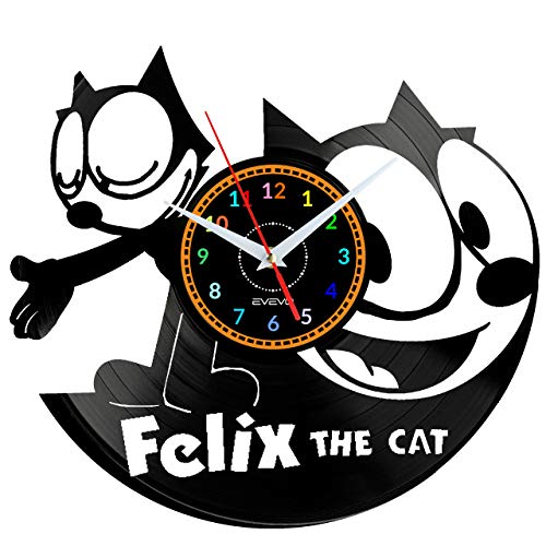 EVEVO Felix The Cat Horloges Murales Disque Vinyle Disques Vinyliques Horloges Murales Vinyle Record...