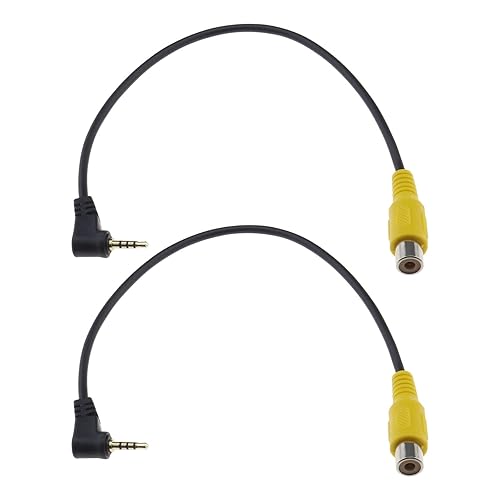 ECSiNG Cable TRRS macho a RCA hembra de 0.098 in, 10.2 in, entrada de video AV para navegador GPS, adaptador RCA, cable de audio, convertidor, cable
