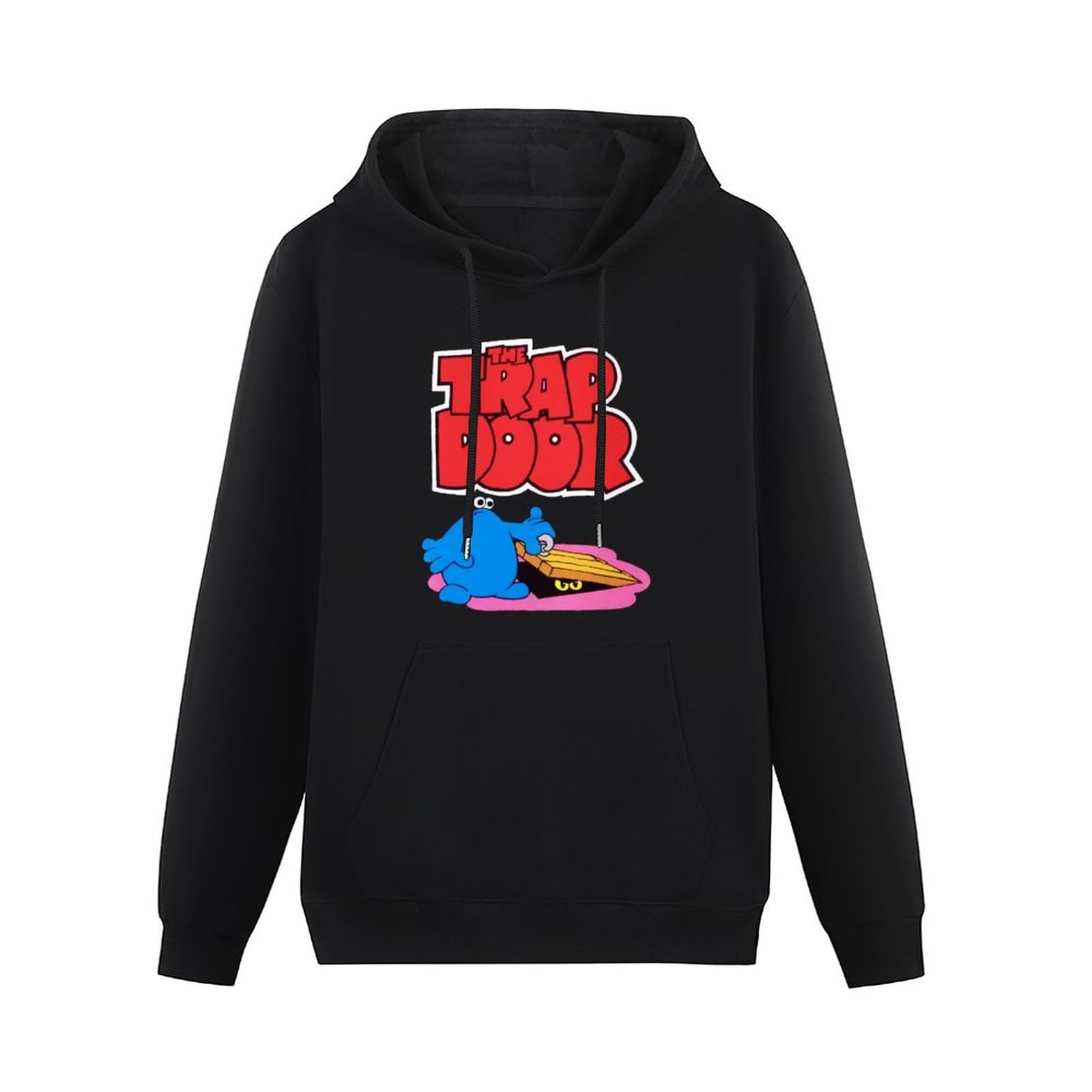 Algem Men's Black The Trap Door Hoody Graphic Hoodie For Hoodies Long Sleeve Pullover Loose Hoody Sweatershirt Size Xxl