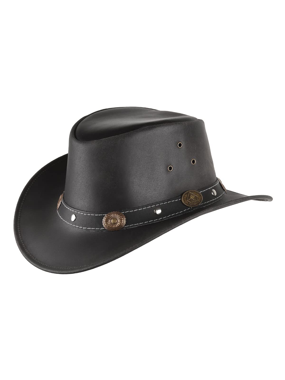 SCIPPIS - Elreno Cappello in Pelle By Sc, Cappello da Cowboy Donna