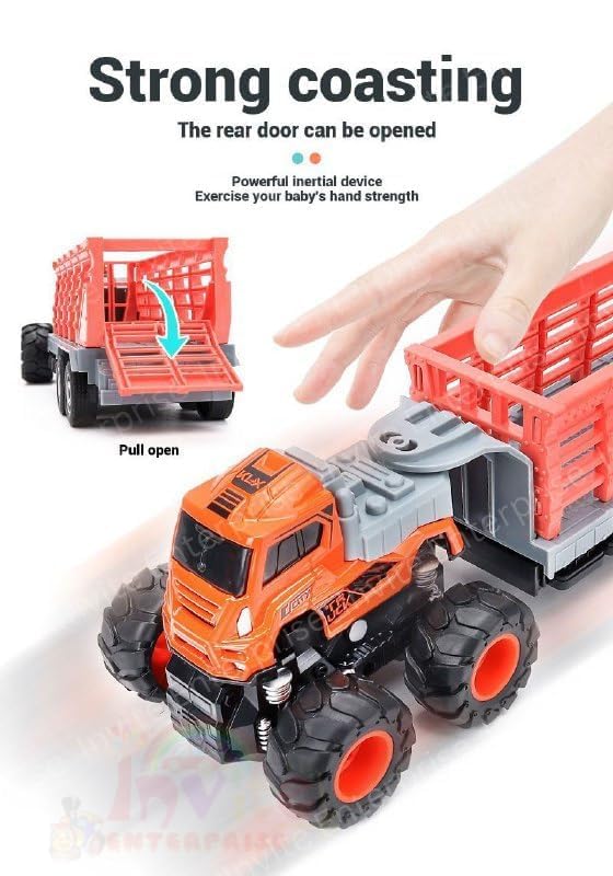 Image of 1:43 Metal Toys Alloy Diecast Truck Set Toy, Diecast Miniature Car Model (Animal Transportation Truck),Assorted