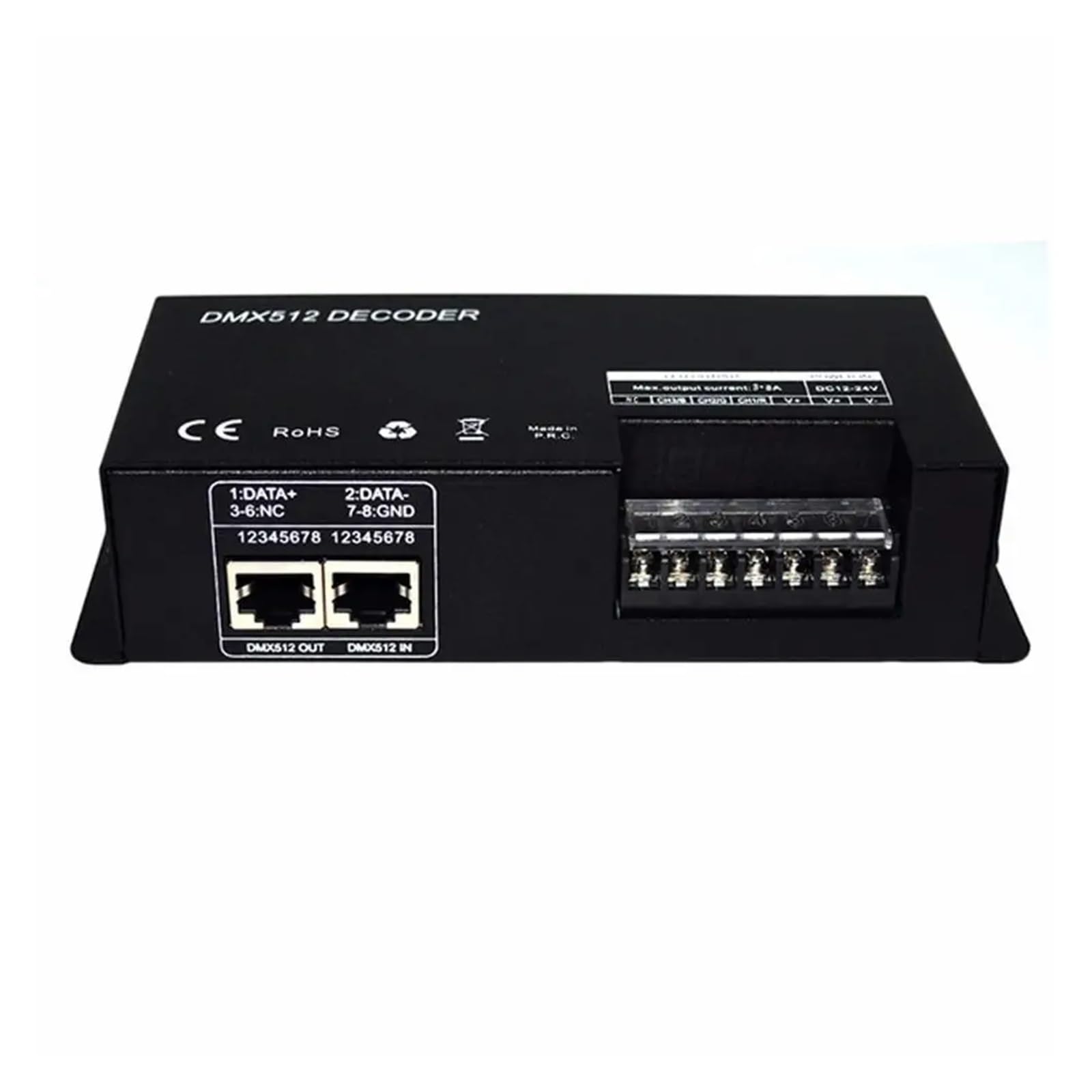 1 pz 3 canali DC12-24 V RGB 512 decoder LED controller DMX512 canali* 8 A for strisce