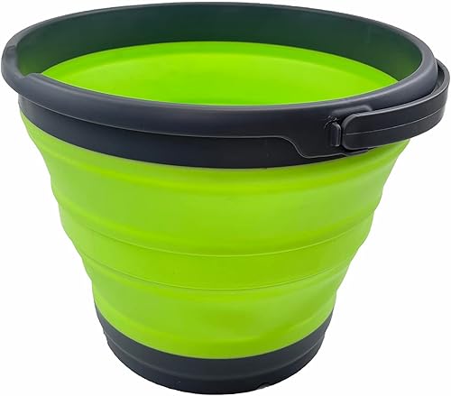 Miniatura 76 de SAMMART Cubo de plástico plegable de 10 L (2.6 galones), bañera redonda plegable, cubo de agua portátil para pesca, bote de agua para exteriores
