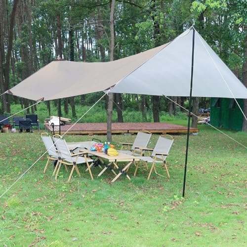 Carpa para camping portátil con toldo para sombra miniatura 7