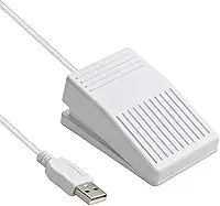 iKKEGOL [Interruptor de pedal USB atualizado 2023 óptico totalmente silencioso, sem sensação tátil, toque rápido, pedal programável para jogos em PC, teclado de mapa de controle único, mouse teclado