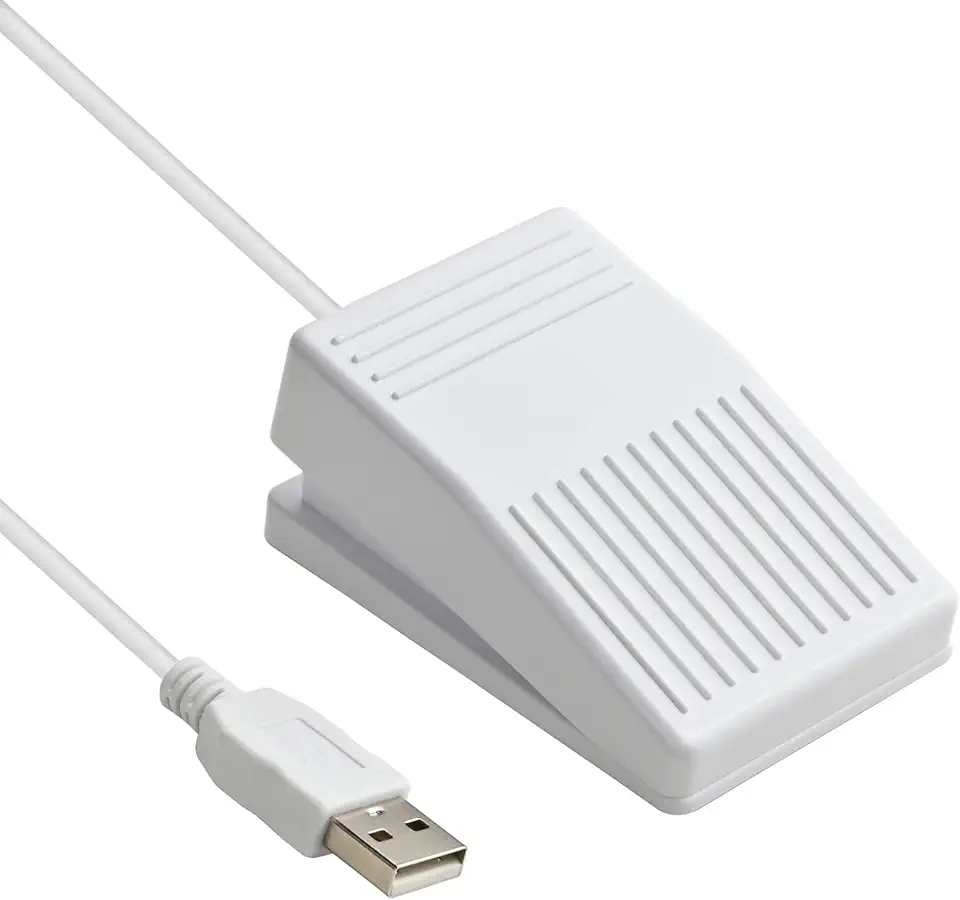 iKKEGOL [Interruptor de pedal USB atualizado 2023 óptico totalmente silencioso, sem sensação tátil, toque rápido, pedal programável para jogos em PC, teclado de mapa de controle único, mouse teclado