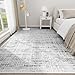 8x10 Area Rugs Washable Rug: Anti-Skid Abstract Modern Living Room Rug Soft Thin Carpets Indoor Floor Non-Shedding Carpet for Bedroom Dining Farmhouse Nursery Home Office (White Gray, 8'x10')