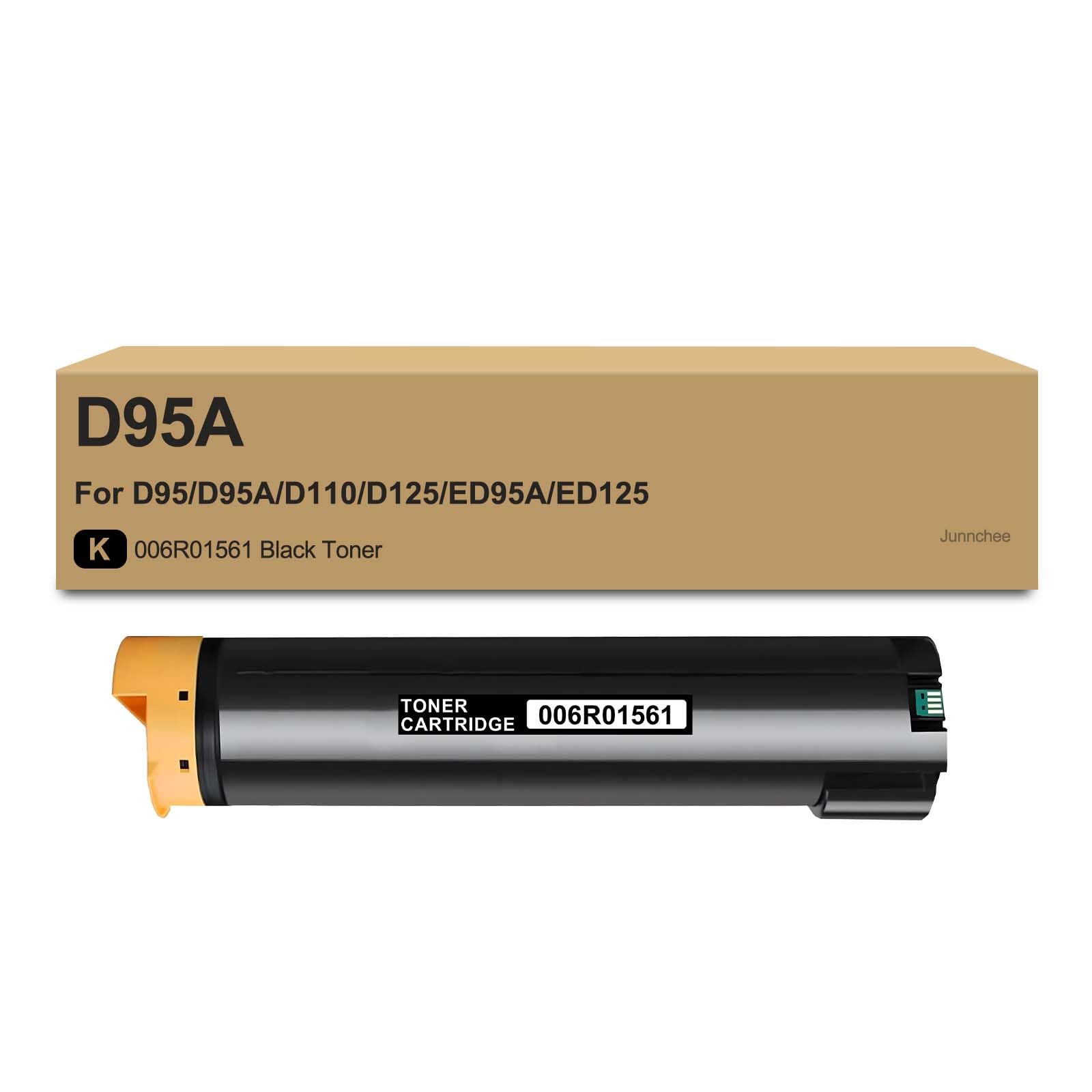 Junnchee D95A D110 D125 Black Toner Cartridge Replacement for Xerox 006R01561 Toner for D95 D95A D110 D125 ED95A ED125 Printer (1-Pack, Black)
