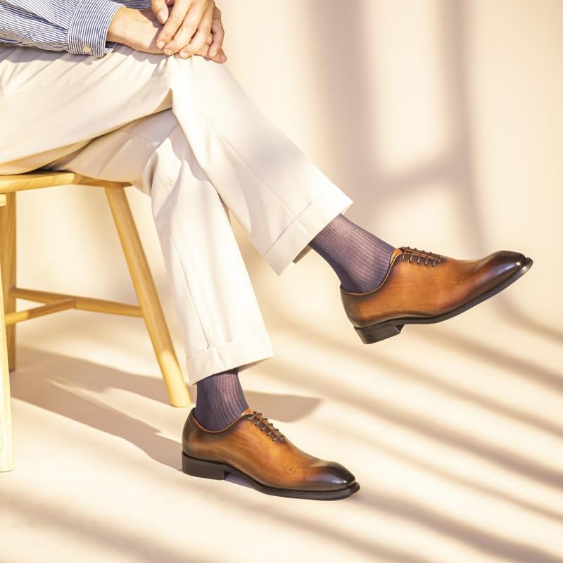 Mens Oxfords Shoes Office Classic Formal Oxford Shoes Leather Classic Lace-up Formal Tuxedo Shoes2