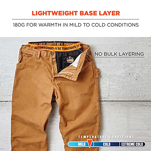 Ergodyne Men's Standard Lightweight Base Layer Pants, Black, Medium2